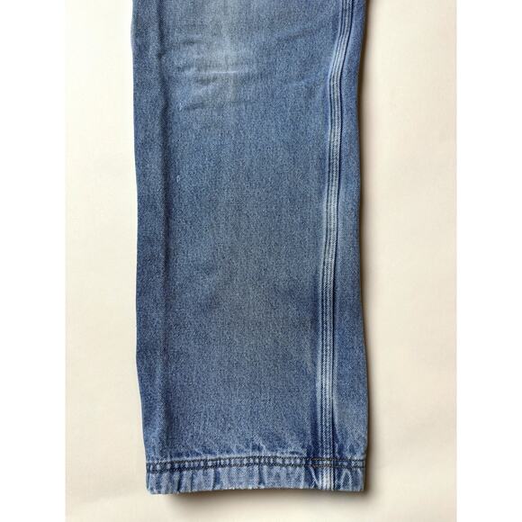 Duluth Trading Jeans Mens 36x32 (33 Waist) Flannel Lined Workwear Distressed - Picture 9 of 16